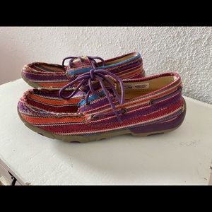 Ladies Twisted X Serape Boat Shoe - Size 8.5